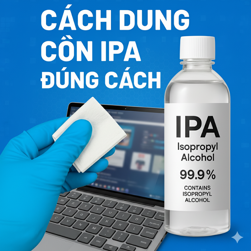 Cách Dùng Cồn IPA Đúng Cách – Vệ Sinh Thiết Bị Hiệu Quả, An Toàn