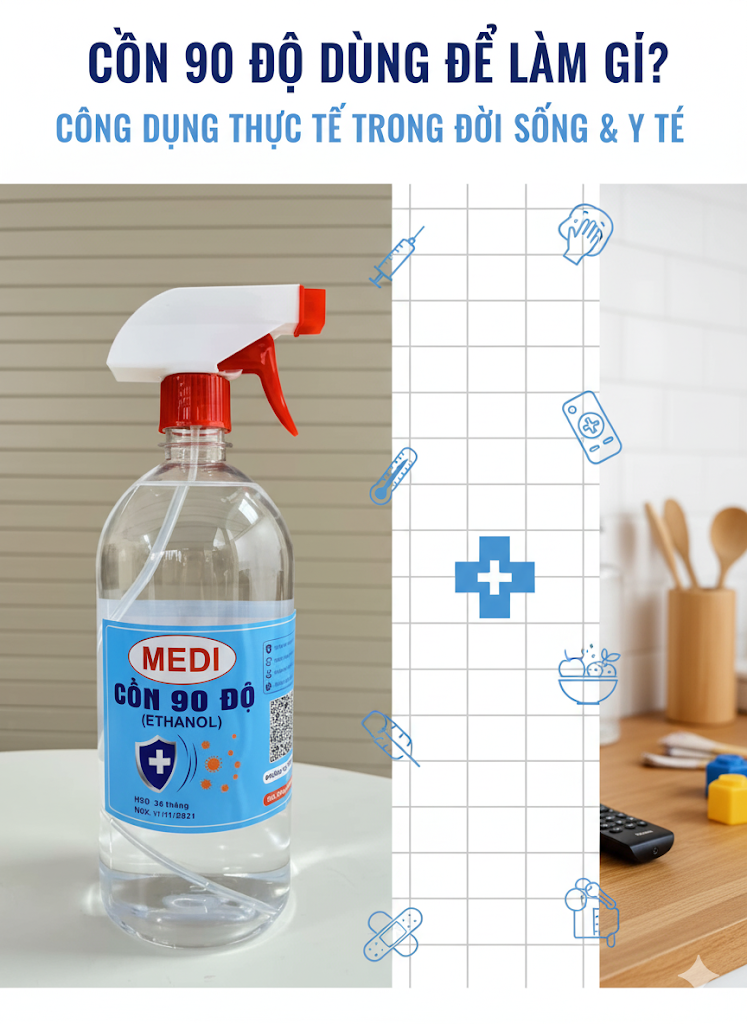Cồn 90 Độ Dùng Để Làm Gì? Công Dụng Thực Tế Trong Đời Sống & Y Tế
