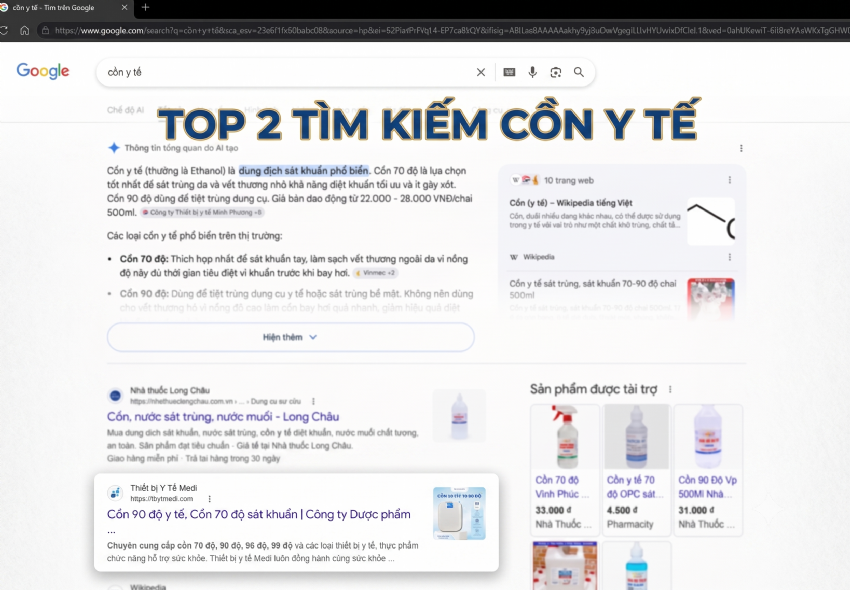 Tbytmedi.com Lọt Top 2 Tìm Kiếm 